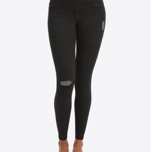 SPANX Black Distressed Skinny Jeans